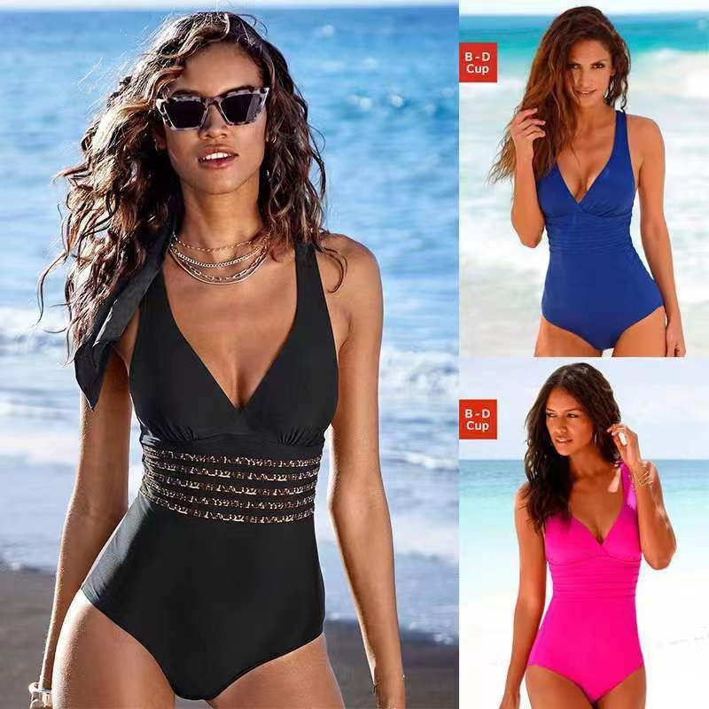 Swimwear - Baju Renang Wanita Tankini Warna Solid