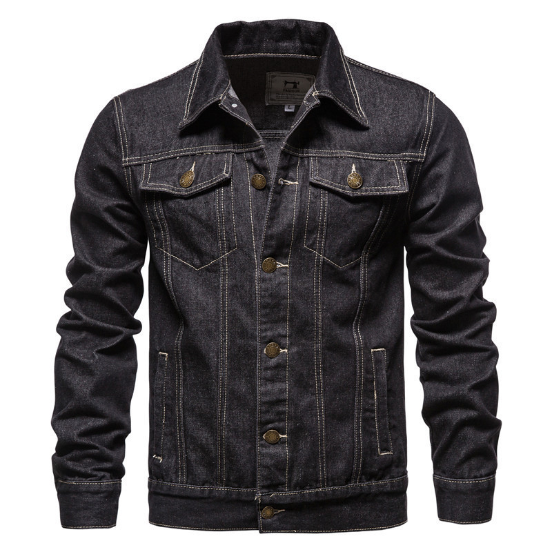 Jeans - Jaket Denim Pria Model Retro Amerika,