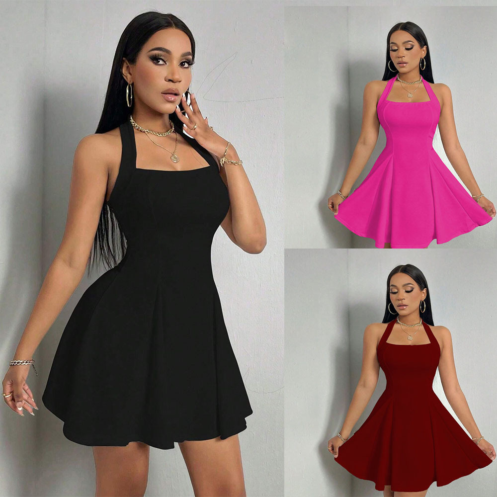 Gaun Mini Wanita Seksi Y2K Mod - Y2K Backless Halter Mini Dress ulasan dan harga